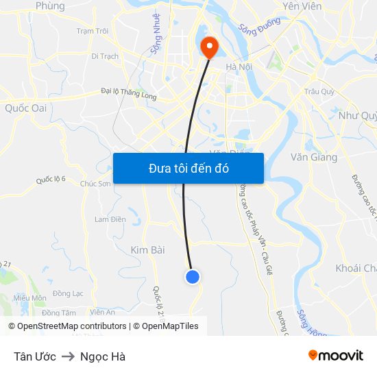 Tân Ước to Ngọc Hà map