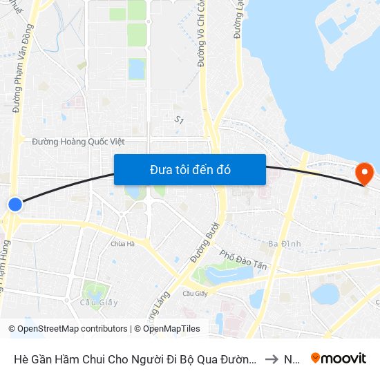 2b Phạm Văn Đồng to Ngọc Hà map