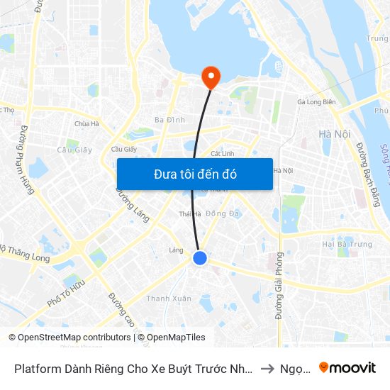 Platform Dành Riêng Cho Xe Buýt Trước Nhà 604 Trường Chinh to Ngọc Hà map