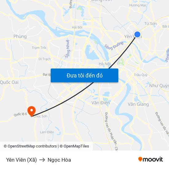 Yên Viên (Xã) to Ngọc Hòa map