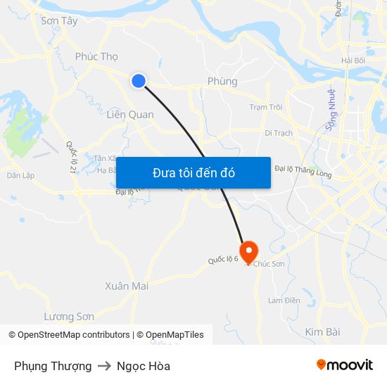 Phụng Thượng to Ngọc Hòa map