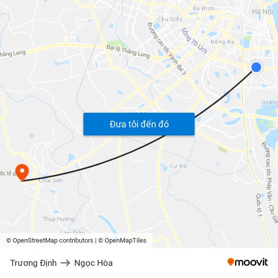 Trương Định to Ngọc Hòa map