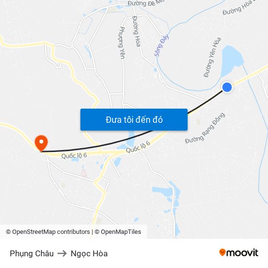 Phụng Châu to Ngọc Hòa map