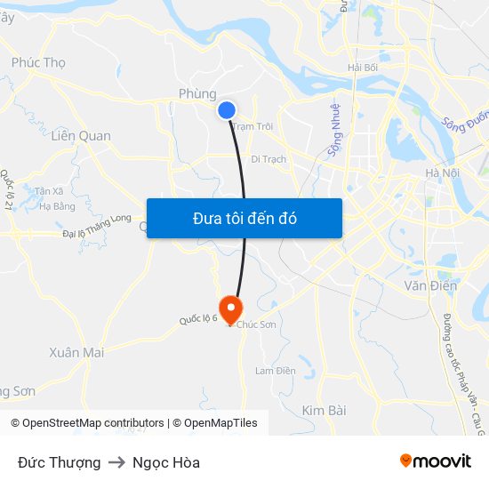 Đức Thượng to Ngọc Hòa map