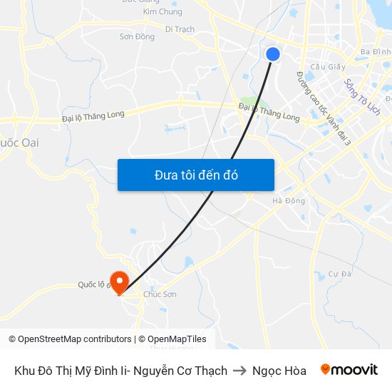 Khu Đô Thị Mỹ Đình Ii- Nguyễn Cơ Thạch to Ngọc Hòa map