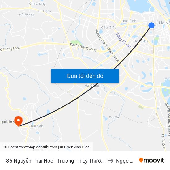 85 Nguyễn Thái Học - Trường Th Lý Thường Kiệt to Ngọc Hòa map