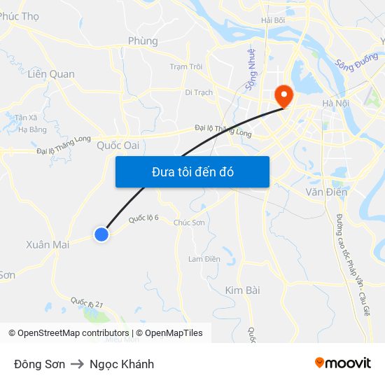 Đông Sơn to Ngọc Khánh map