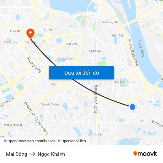 Mai Động to Ngọc Khánh map
