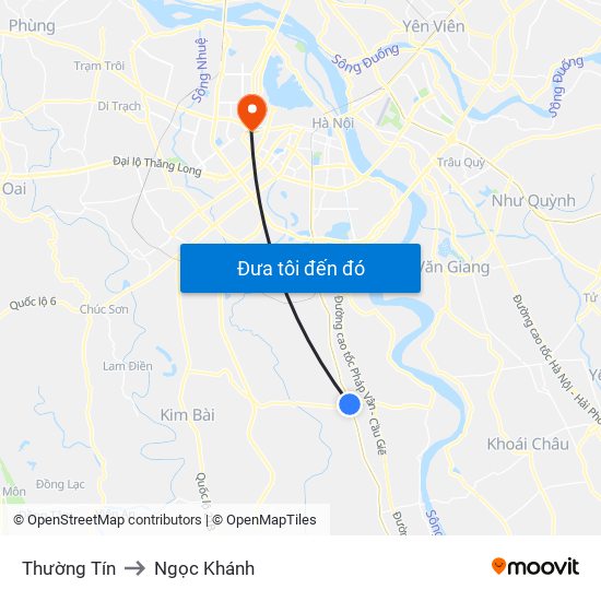 Thường Tín to Ngọc Khánh map