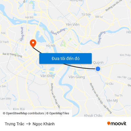 Trưng Trắc to Ngọc Khánh map