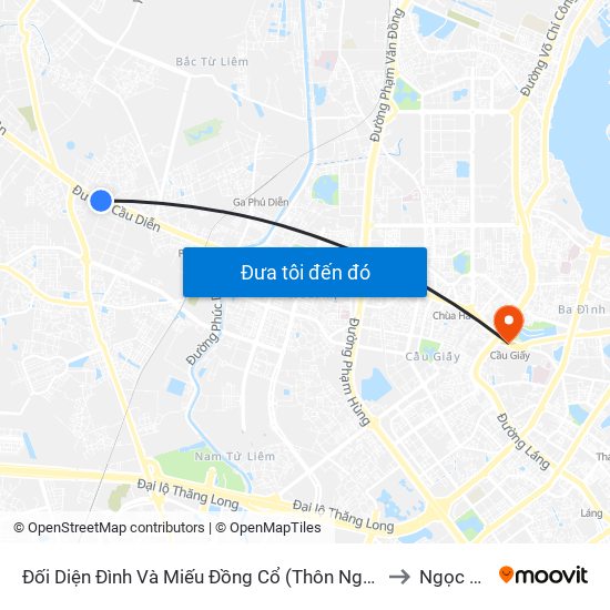 Đối Diện Đình Và Miếu Đồng Cổ (Thôn Nguyên Xá) - Đường 32 to Ngọc Khánh map