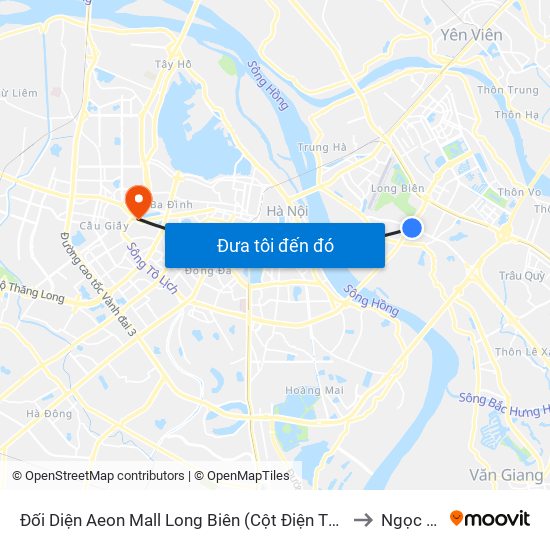 Đối Diện Aeon Mall Long Biên (Cột Điện T4a/2a-B Đường Cổ Linh) to Ngọc Khánh map