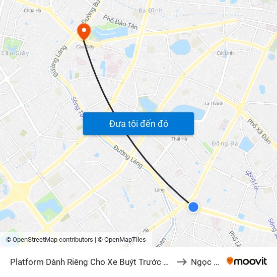 Platform Dành Riêng Cho Xe Buýt Trước Nhà 604 Trường Chinh to Ngọc Khánh map