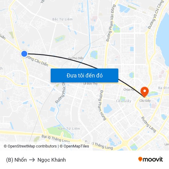 (B) Nhổn to Ngọc Khánh map