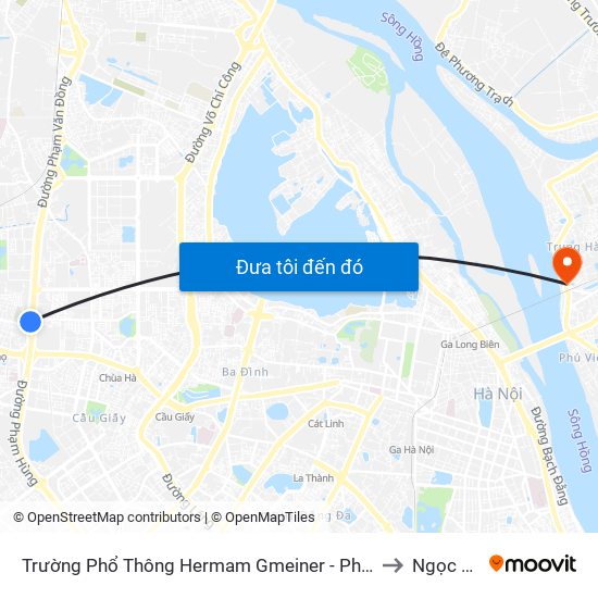 Trường Phổ Thông Hermam Gmeiner - Phạm Văn Đồng to Ngọc Thụy map