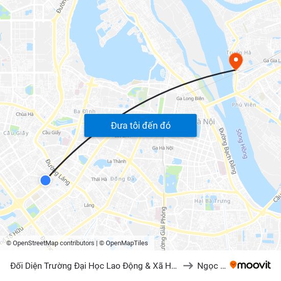 Đối Diện Trường Đại Học Lao Động & Xã Hội - 48 Trần Duy Hưng to Ngọc Thụy map
