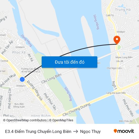 E3.4 Điểm Trung Chuyển Long Biên to Ngọc Thụy map