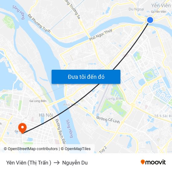 Yên Viên (Thị Trấn ) to Nguyễn Du map