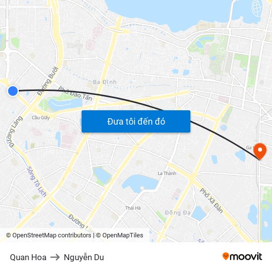 Quan Hoa to Nguyễn Du map
