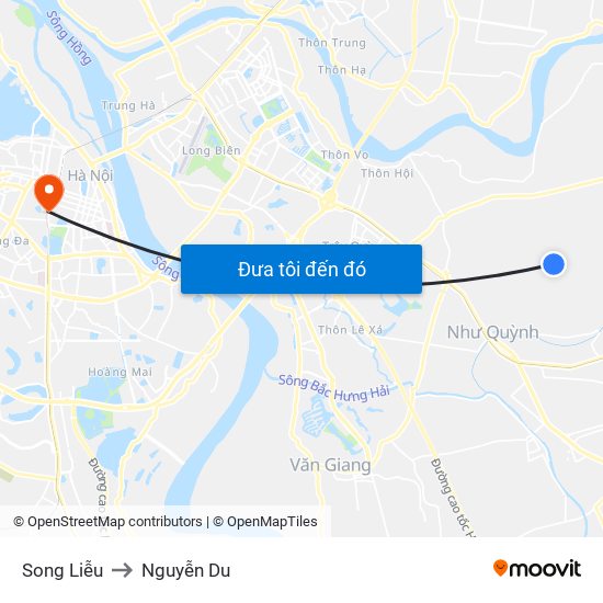 Song Liễu to Nguyễn Du map