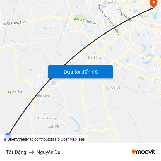 Tốt Động to Nguyễn Du map