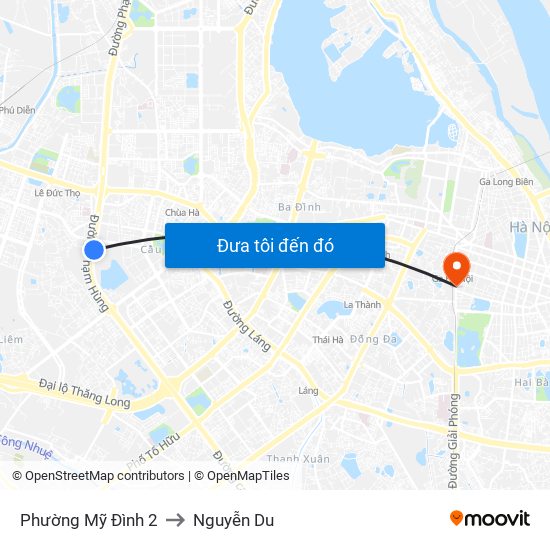 Phường Mỹ Đình 2 to Nguyễn Du map