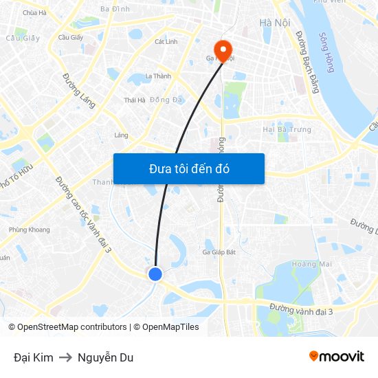 Đại Kim to Nguyễn Du map