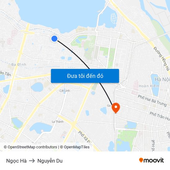 Ngọc Hà to Nguyễn Du map