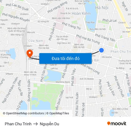 Phan Chu Trinh to Nguyễn Du map