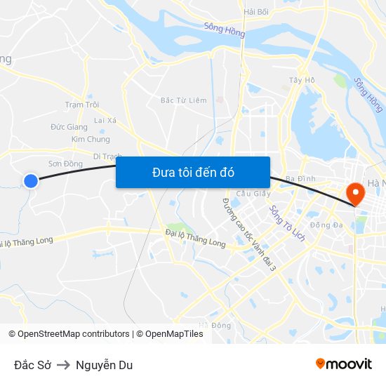 Đắc Sở to Nguyễn Du map