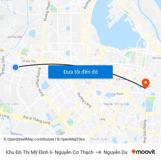 Khu Đô Thị Mỹ Đình Ii- Nguyễn Cơ Thạch to Nguyễn Du map