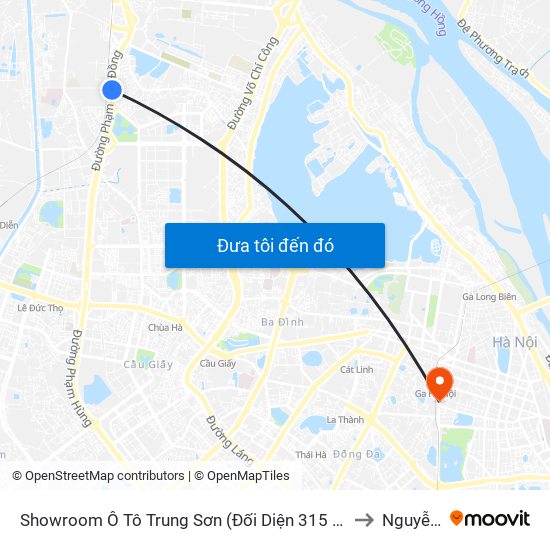 Showroom Ô Tô Trung Sơn (Đối Diện 315 Phạm Văn Đồng) to Nguyễn Du map