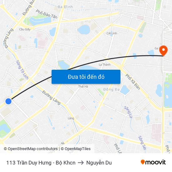 113 Trần Duy Hưng - Bộ Khcn to Nguyễn Du map
