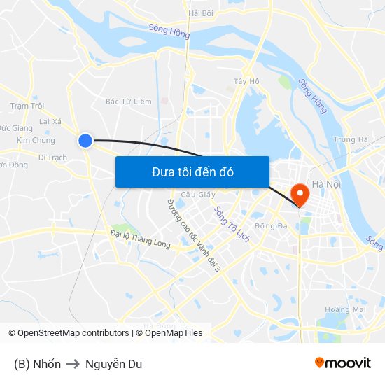 (B) Nhổn to Nguyễn Du map
