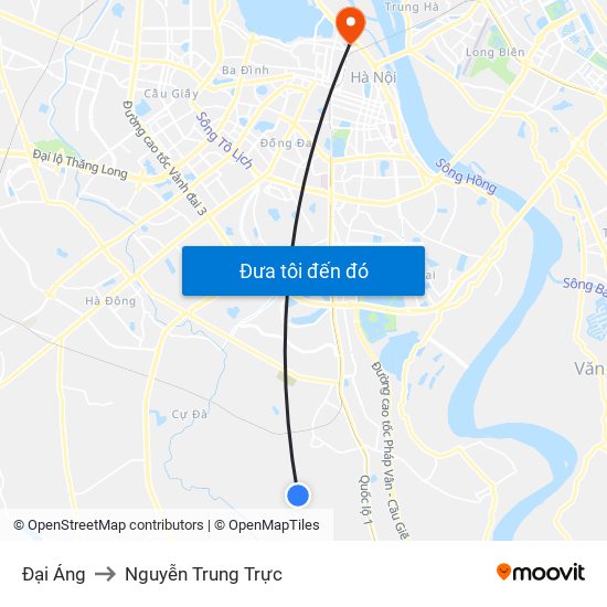 Đại Áng to Nguyễn Trung Trực map