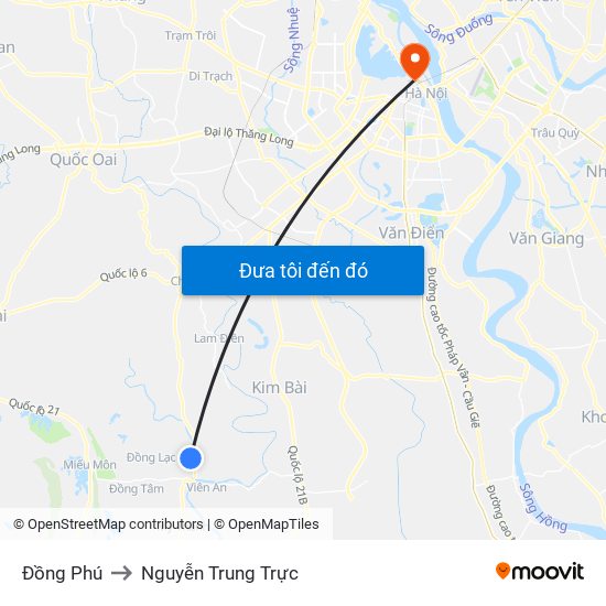 Đồng Phú to Nguyễn Trung Trực map