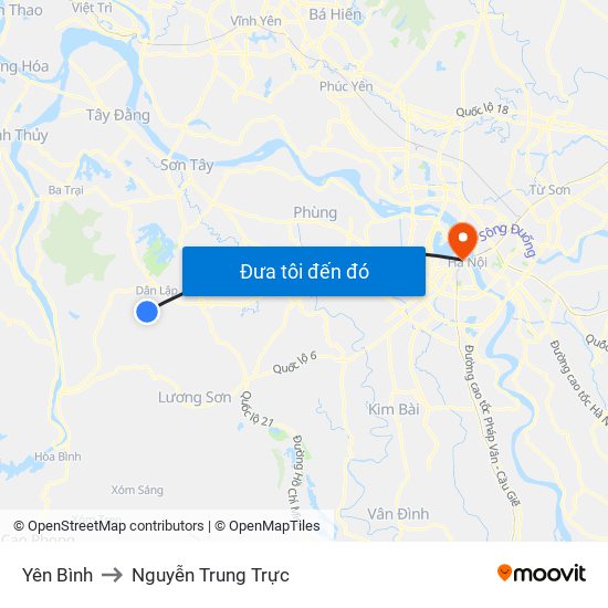 Yên Bình to Nguyễn Trung Trực map