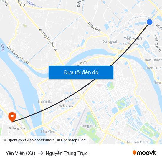 Yên Viên (Xã) to Nguyễn Trung Trực map