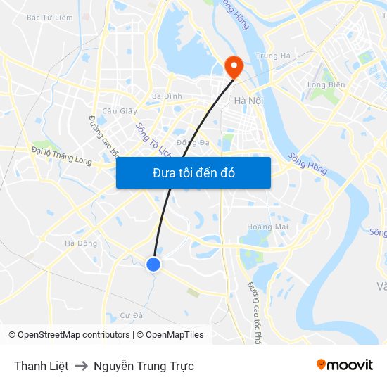 Thanh Liệt to Nguyễn Trung Trực map