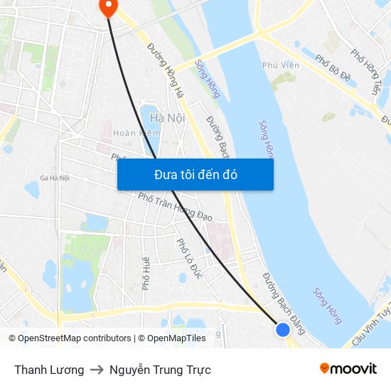Thanh Lương to Nguyễn Trung Trực map
