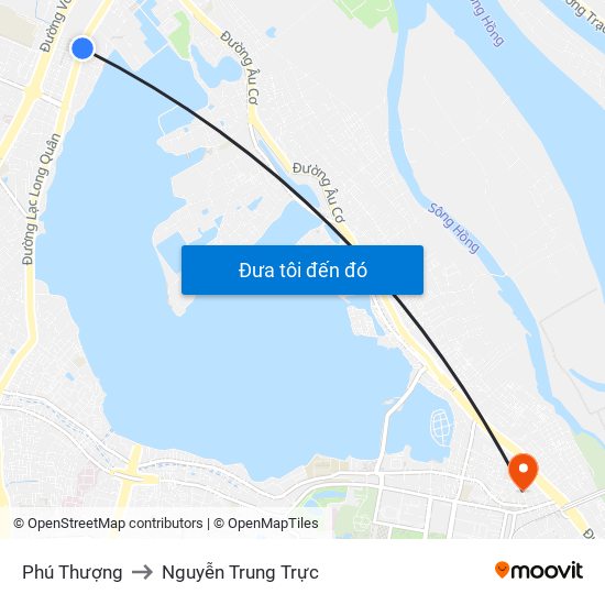Phú Thượng to Nguyễn Trung Trực map