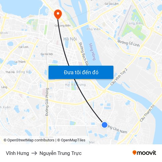 Vĩnh Hưng to Nguyễn Trung Trực map