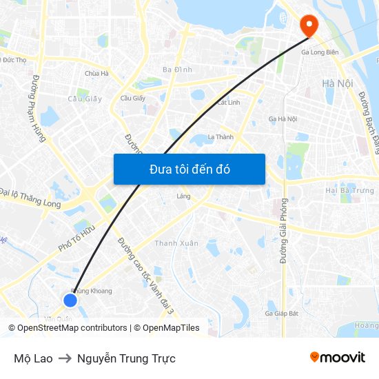Mộ Lao to Nguyễn Trung Trực map