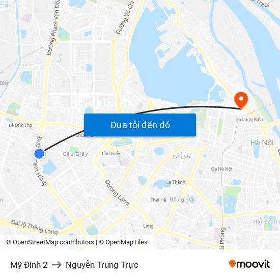 Mỹ Đình 2 to Nguyễn Trung Trực map
