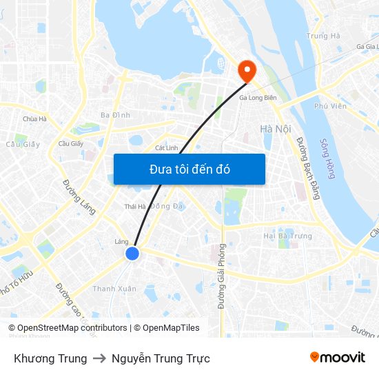 Khương Trung to Nguyễn Trung Trực map
