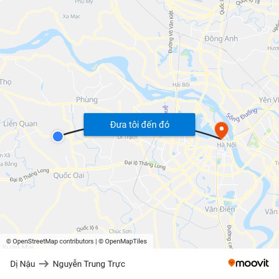 Dị Nậu to Nguyễn Trung Trực map