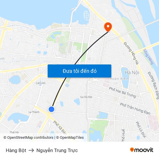 Hàng Bột to Nguyễn Trung Trực map