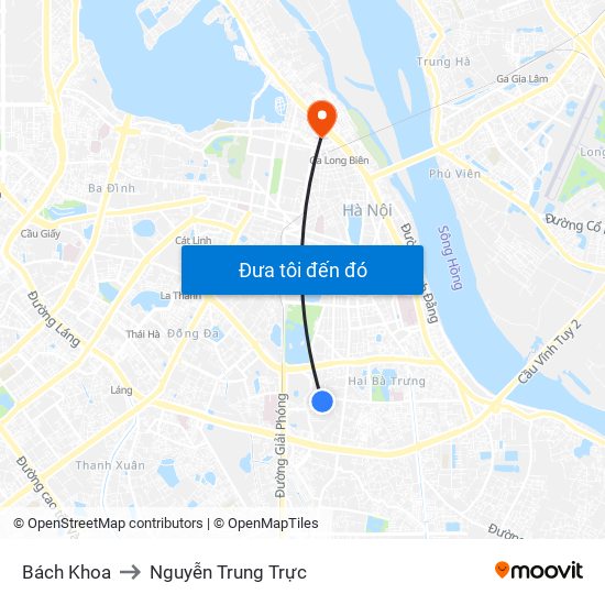 Bách Khoa to Nguyễn Trung Trực map