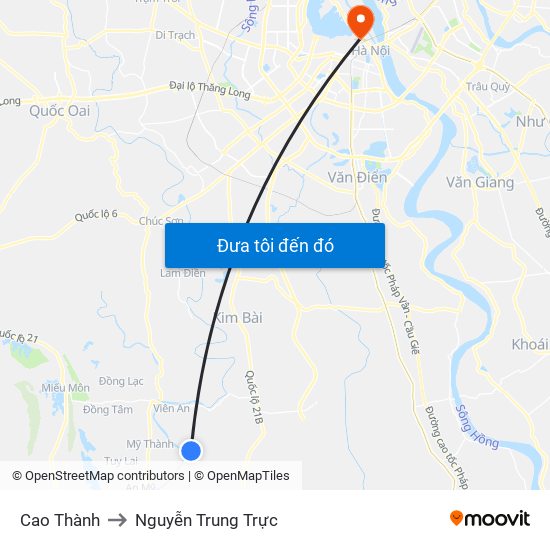 Cao Thành to Nguyễn Trung Trực map