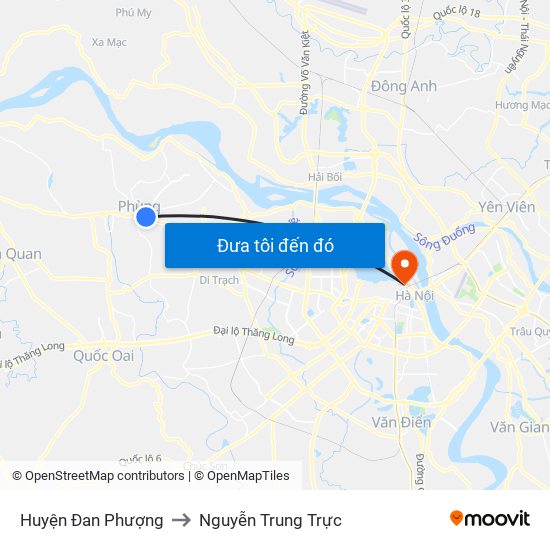 Huyện Đan Phượng to Nguyễn Trung Trực map